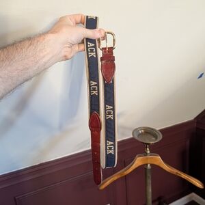 ACK Nantucket Vintage Woven Leather Brass Belt Nobby Clothes Shop 46